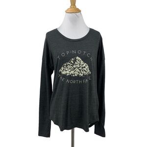 The North Face Shirt Womens S Small Gray Relaxed Fit Mountain Culture Top Notch